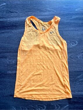 Nike women Orange Dri-FIT running Tank Top